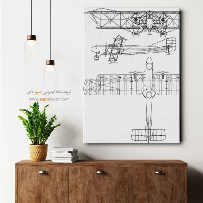 الهام روشن کلاسیک – تابلو طرح اختراعات - خرید تابلو بوم اختراع برای دکوراسیون داخلی - اسپو دکور