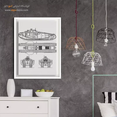 مدار فکر نقره‌ای – تابلو طرح اختراعات - خرید آنلاین تابلو اختراعات فنی برای دکور منزل - اسپو دکور