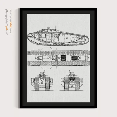 مدار فکر نقره‌ای – تابلو طرح اختراعات - خرید آنلاین تابلو اختراعات فنی برای دکور منزل - اسپو دکور