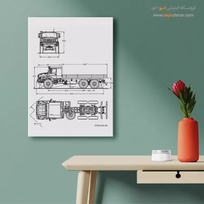 طرح آینده برنزی – تابلو طرح اختراعات - قیمت تابلو صنعتی برای هدیه تولد - اسپو دکور