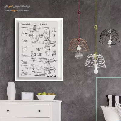 الهام روشن نقره‌ای – تابلو طرح اختراعات - تابلو طراحی اختراعات فنی - اسپو دکور