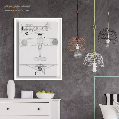 خط خلاقیت جذاب – تابلو طرح اختراعات - خرید اینترنتی تابلو پتنت برای دیوار اتاق - اسپو دکور