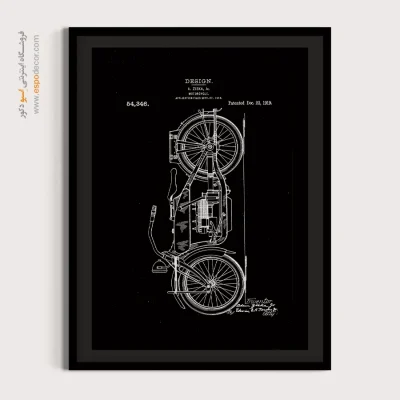 خلق نو مدرن – تابلو طرح اختراعات - قیمت تابلو بوم اختراع برای دکوراسیون داخلی - اسپو دکور