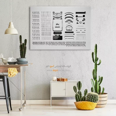 تپش خلاق – تابلو طرح اختراعات - قیمت تابلو مهندسی برای دیوار دفتر - اسپو دکور