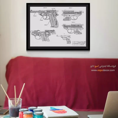 نقطه آغاز مدرن – تابلو طرح اختراعات - خرید تابلو علمی برای دیوار اتاق - اسپو دکور