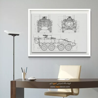 الهام روشن متفاوت – تابلو طرح اختراعات - قیمت تابلو مهندسی برای محل کار - اسپو دکور
