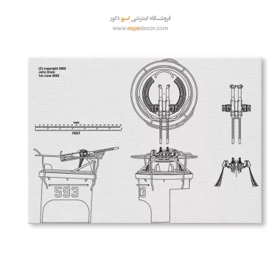 مدار فکر مدرن – تابلو طرح اختراعات - سفارش تابلو طراحی اختراع برای هدیه تولد - اسپو دکور