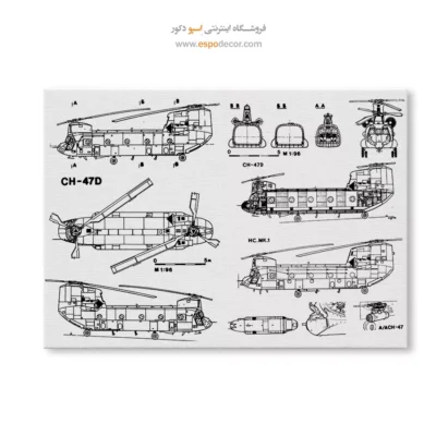 خرید آنلاین تابلو مهندسی برای دیوار اتاق - بینش نو نوین – تابلو طرح اختراعات - اسپو دکور