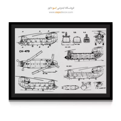 خرید آنلاین تابلو مهندسی برای دیوار اتاق - بینش نو نوین – تابلو طرح اختراعات - اسپو دکور