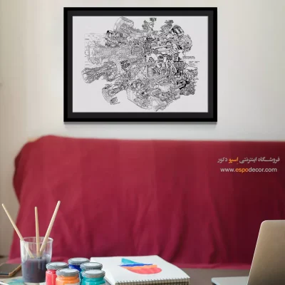 چشم‌انداز نو – تابلو طرح اختراعات - خرید تابلو نقشه اختراعات - اسپو دکور