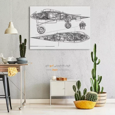 الهام روشن برنزی – تابلو طرح اختراعات - خرید تابلو علمی برای هدیه تولد - اسپو دکور