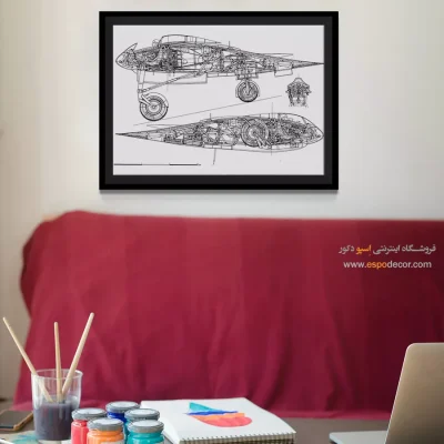 الهام روشن برنزی – تابلو طرح اختراعات - خرید تابلو علمی برای هدیه تولد - اسپو دکور