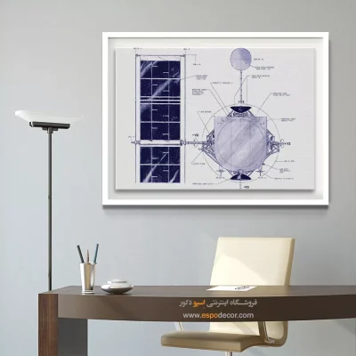 رویای نو متفاوت – تابلو طرح اختراعات - سفارش تابلو اختراعات فنی برای اتاق خواب - اسپو دکور