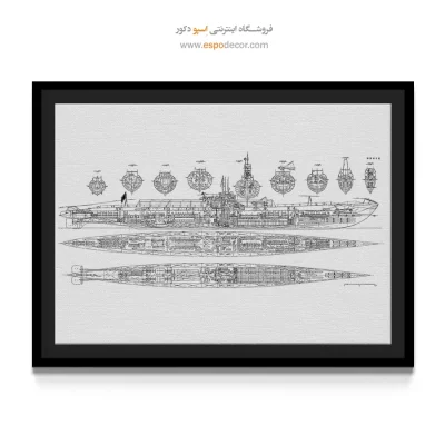 خط خلاقیت کلاسیک – تابلو طرح اختراعات - خرید اینترنتی تابلو اختراعات فنی برای محل کار - اسپو دکور