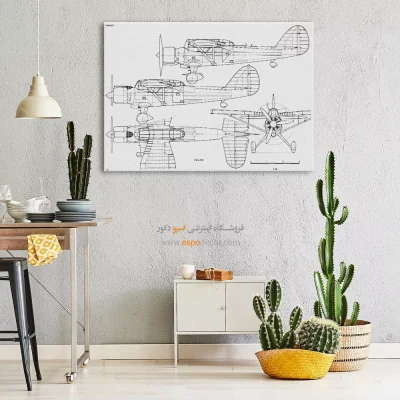 رویای نو مدرن – تابلو طرح اختراعات - خرید عمده تابلو علمی برای هدیه تولد - اسپو دکور