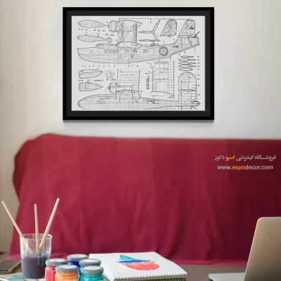 خط خلاقیت خاص – تابلو طرح اختراعات - خرید عمده تابلو طراحی اختراع برای دیوار اتاق - اسپو دکور