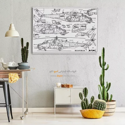 ایده ناب خاص – تابلو طرح اختراعات - قیمت تابلو صنعتی برای اتاق خواب - اسپو دکور