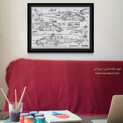 ایده ناب خاص – تابلو طرح اختراعات - قیمت تابلو صنعتی برای اتاق خواب - اسپو دکور