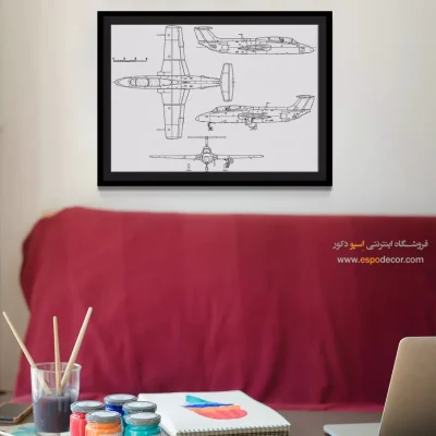 نقطه آغاز نقره‌ای – تابلو طرح اختراعات - سفارش تابلو اختراعات فنی برای دیوار اتاق - اسپو دکور