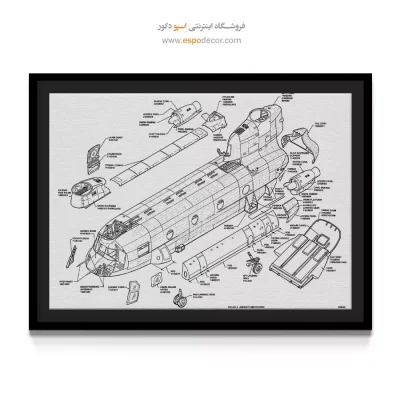 طرح آینده خاص – تابلو طرح اختراعات - سفارش تابلو مهندسی برای هدیه تولد - اسپو دکور