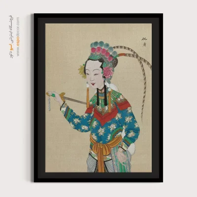 تابلو نقاشی مدرن - شکوفه خیال – تابلو شخصیتهای اپرای پکن - اسپو دکور