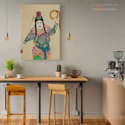 تابلو برای هدیه - قهرمان سرخ – تابلو شخصیتهای اپرای پکن - اسپو دکور