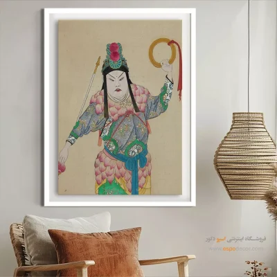 تابلو برای هدیه - قهرمان سرخ – تابلو شخصیتهای اپرای پکن - اسپو دکور