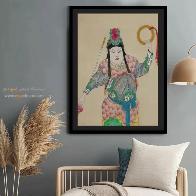 تابلو برای هدیه - قهرمان سرخ – تابلو شخصیتهای اپرای پکن - اسپو دکور