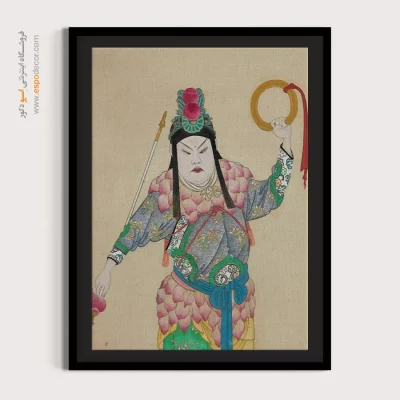 تابلو برای هدیه - قهرمان سرخ – تابلو شخصیتهای اپرای پکن - اسپو دکور