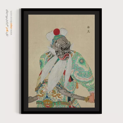 تابلو دیواری - راز نقاب – تابلو شخصیتهای اپرای پکن - اسپو دکور