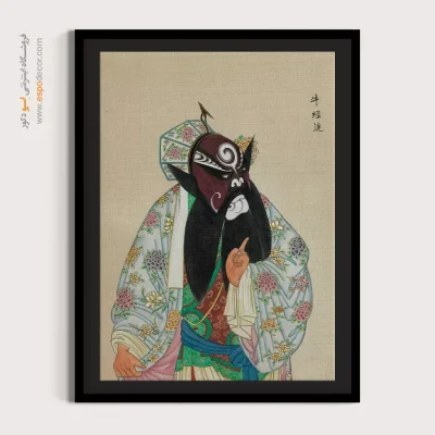 تابلو دکوراسیون داخلی - طوفان سرخ – تابلو شخصیتهای اپرای پکن - اسپو دکور