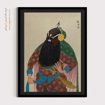 خرید تابلو دیواری - راز طلایی – تابلو شخصیتهای اپرای پکن - اسپو دکور