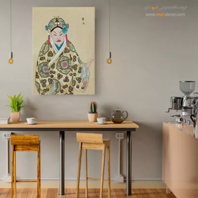 تابلو برای هدیه تولد - شعله مهتاب – تابلو شخصیتهای اپرای پکن - اسپو دکور