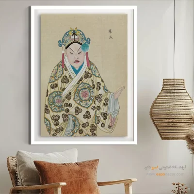 تابلو برای هدیه تولد - شعله مهتاب – تابلو شخصیتهای اپرای پکن - اسپو دکور