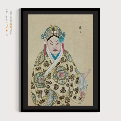 تابلو برای هدیه تولد - شعله مهتاب – تابلو شخصیتهای اپرای پکن - اسپو دکور