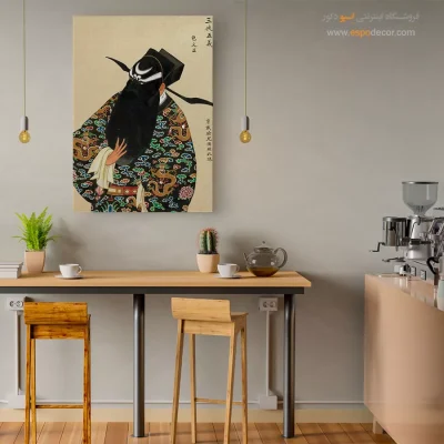 خرید تابلو دکوراسیون دفتر شخصی - پرواز شب – تابلو شخصیتهای اپرای پکن - اسپو دکور