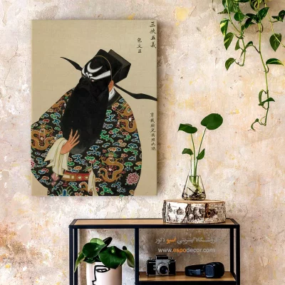 خرید تابلو دکوراسیون دفتر شخصی - پرواز شب – تابلو شخصیتهای اپرای پکن - اسپو دکور