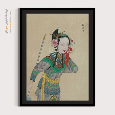 تابلو تزئینی برای دکور - شکوفه مه‌آلود – تابلو شخصیتهای اپرای پکن - اسپو دکور