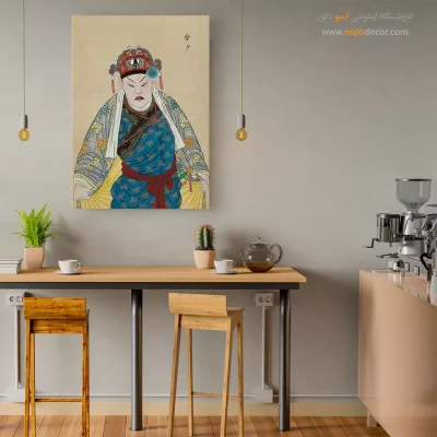 خرید تابلو دکوراتیو - سایه‌ی خیال‌انگیز – تابلو شخصیتهای اپرای پکن - اسپو دکور