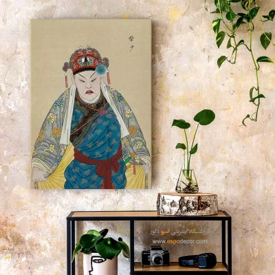 خرید تابلو دکوراتیو - سایه‌ی خیال‌انگیز – تابلو شخصیتهای اپرای پکن - اسپو دکور