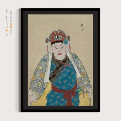 خرید تابلو دکوراتیو - سایه‌ی خیال‌انگیز – تابلو شخصیتهای اپرای پکن - اسپو دکور