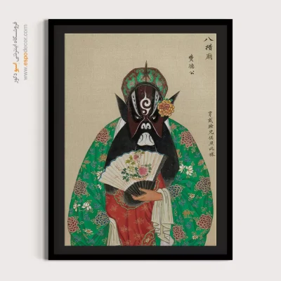 تابلو تزئینی رنگارنگ - جلوه ستاره – تابلو شخصیتهای اپرای پکن - اسپو دکور