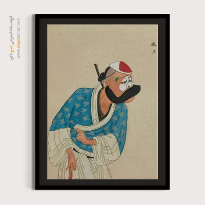 خرید تابلو برای مناسبت‌ها - سایه آبی – تابلو شخصیتهای اپرای پکن - اسپو دکور