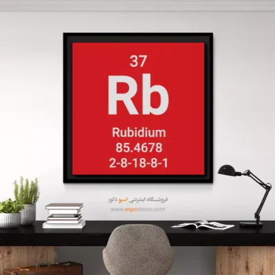 ‏Rubidium  – تابلو عناصر جدول تناوبی - اسپو دکور