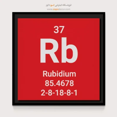 ‏Rubidium  – تابلو عناصر جدول تناوبی - اسپو دکور