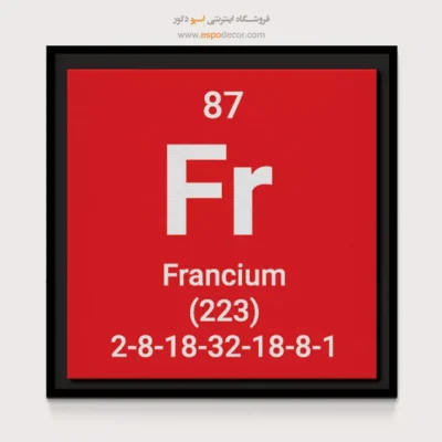 ‏Francium  – تابلو عناصر جدول تناوبی - اسپو دکور