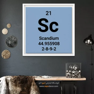‏Scandium  – تابلو عناصر جدول تناوبی - اسپو دکور