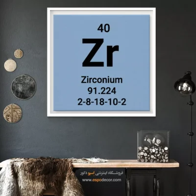 ‏Zirconium  – تابلو عناصر جدول تناوبی - اسپو دکور