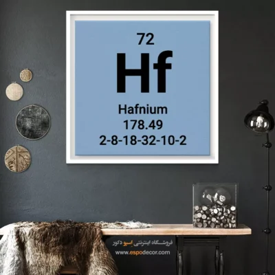 Hafnium – تابلو عناصر جدول تناوبی - اسپو دکور