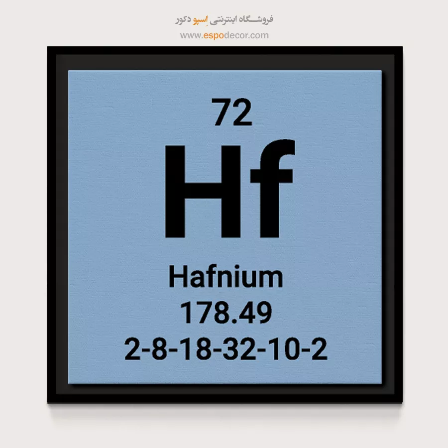 Hafnium – تابلو عناصر جدول تناوبی - اسپو دکور